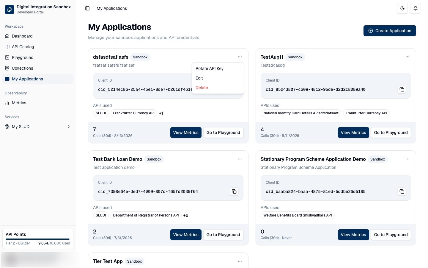 Delete Application